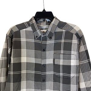 Columbia Sportswear men M casual button down long sleeve shirt washed look gray